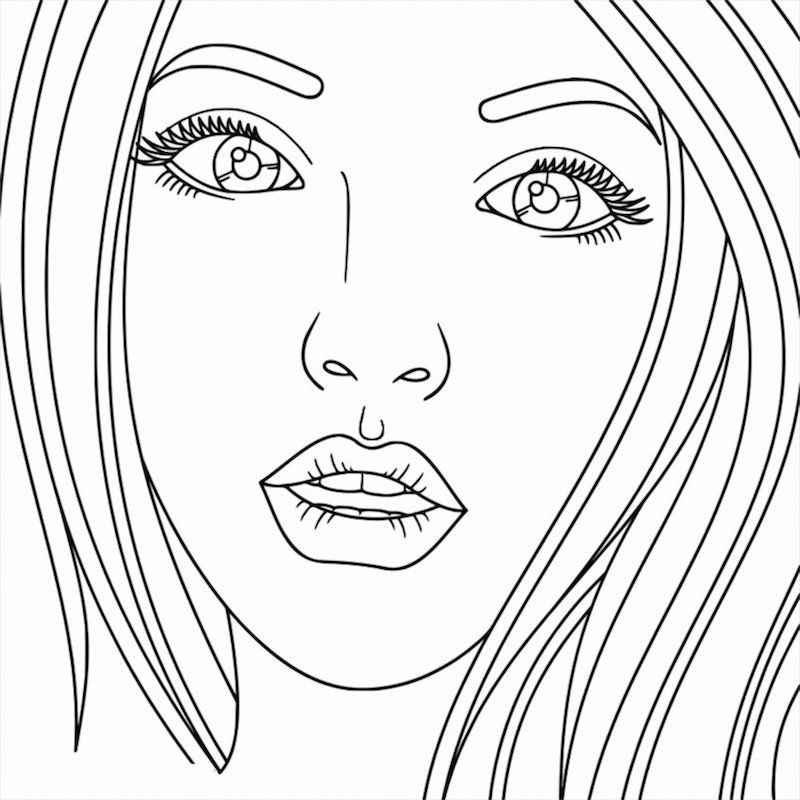 People Faces Coloring Pages