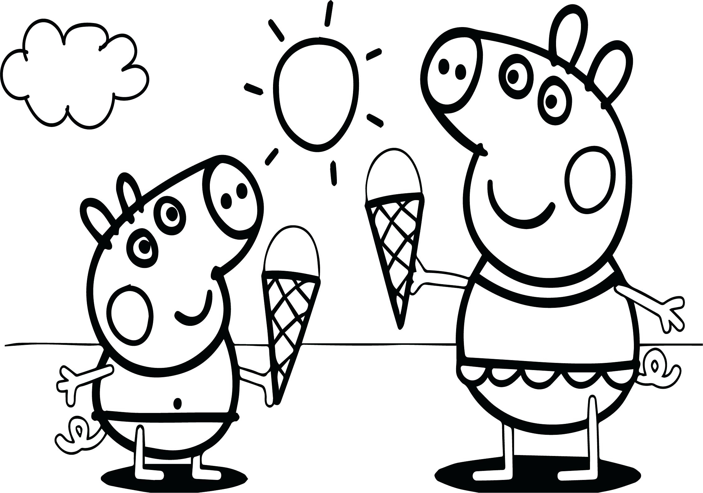 Peppa Pig Family Coloring Pages At GetDrawings Free Download
