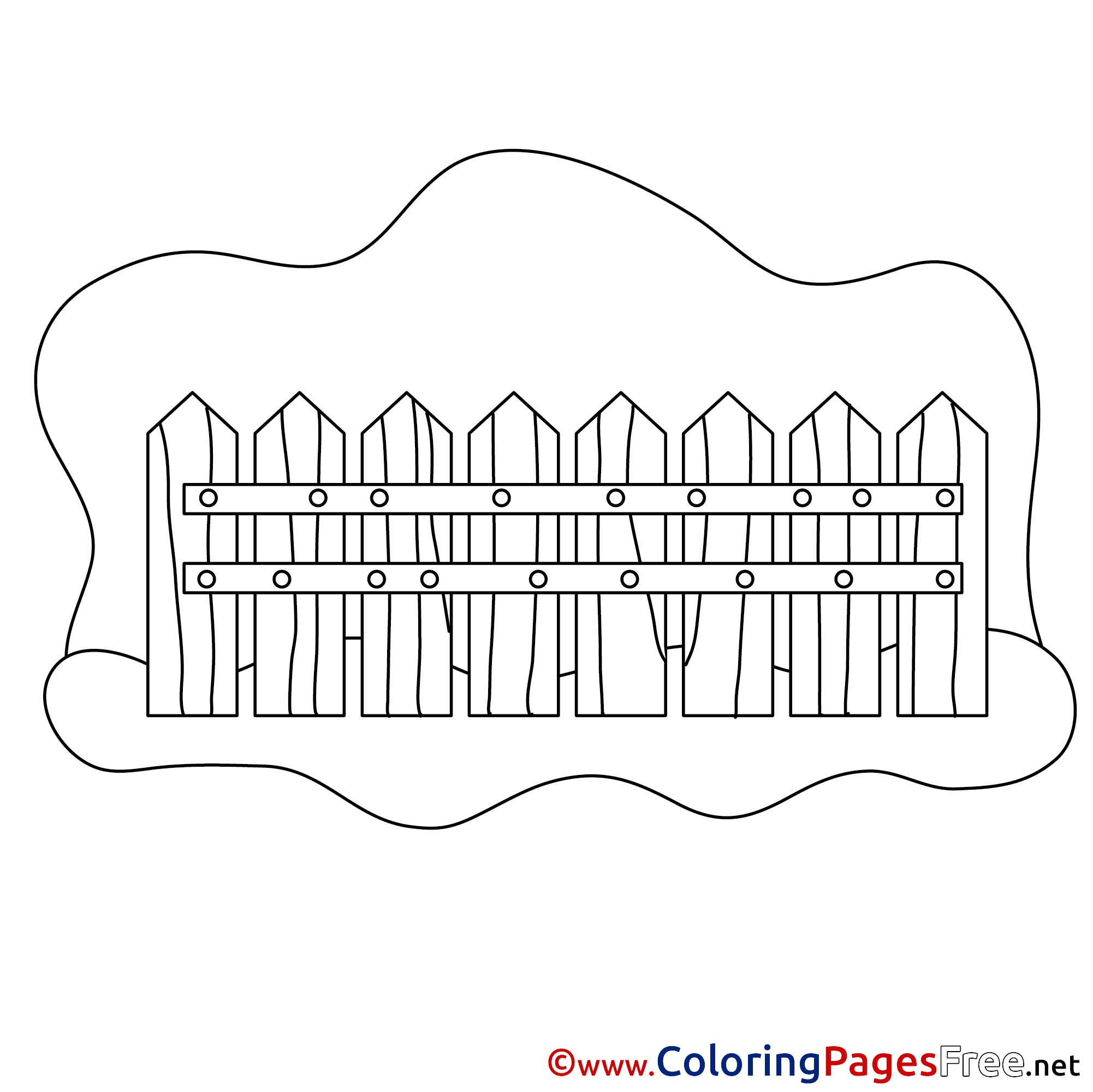 Picket Fence Coloring Page