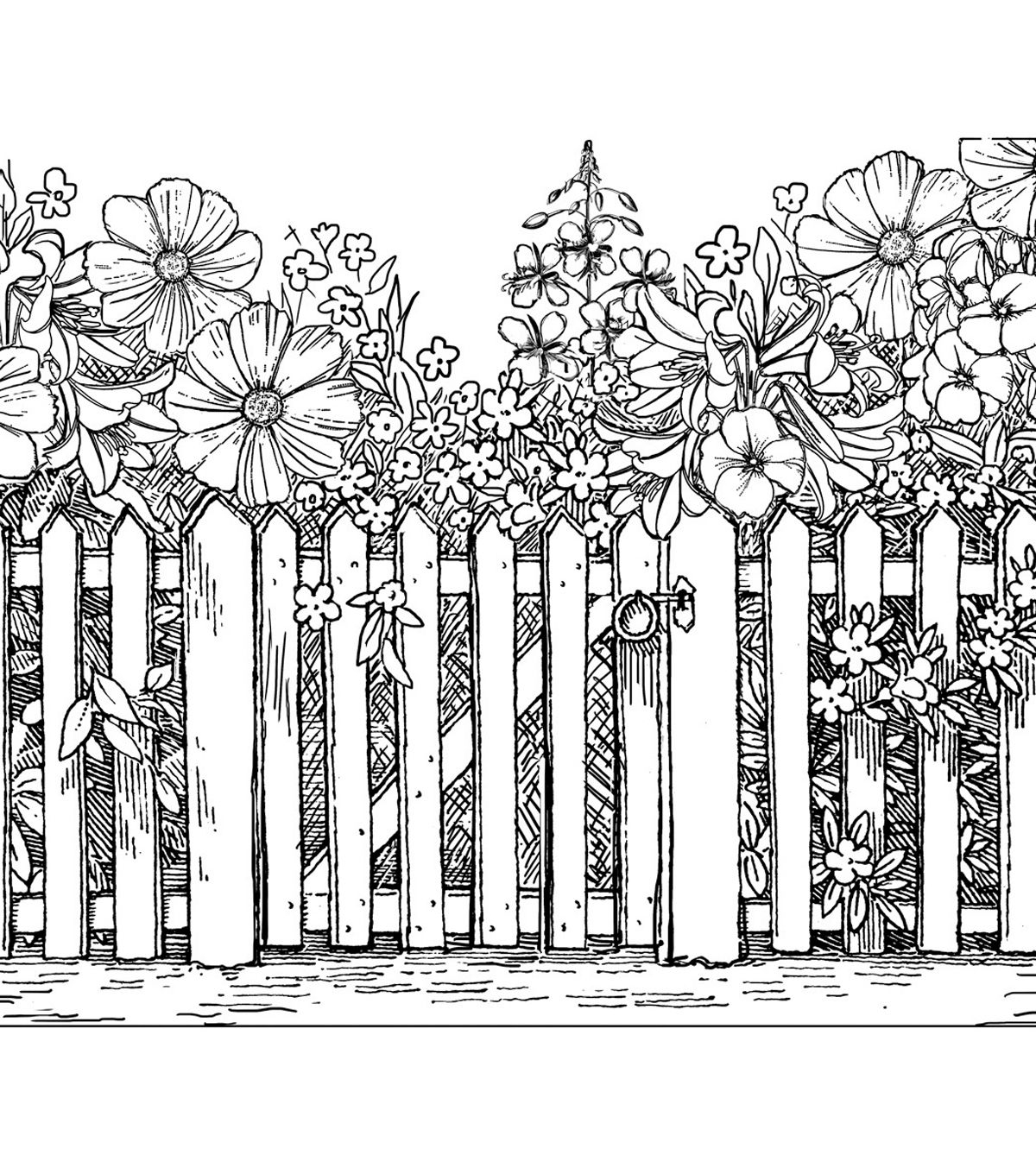 Picket Fence Coloring Page