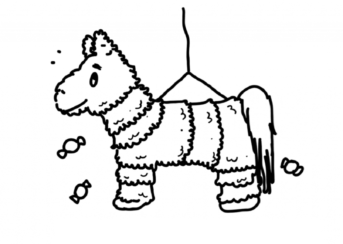 Pinata Coloring Page For A Quick Learning Educative Printable