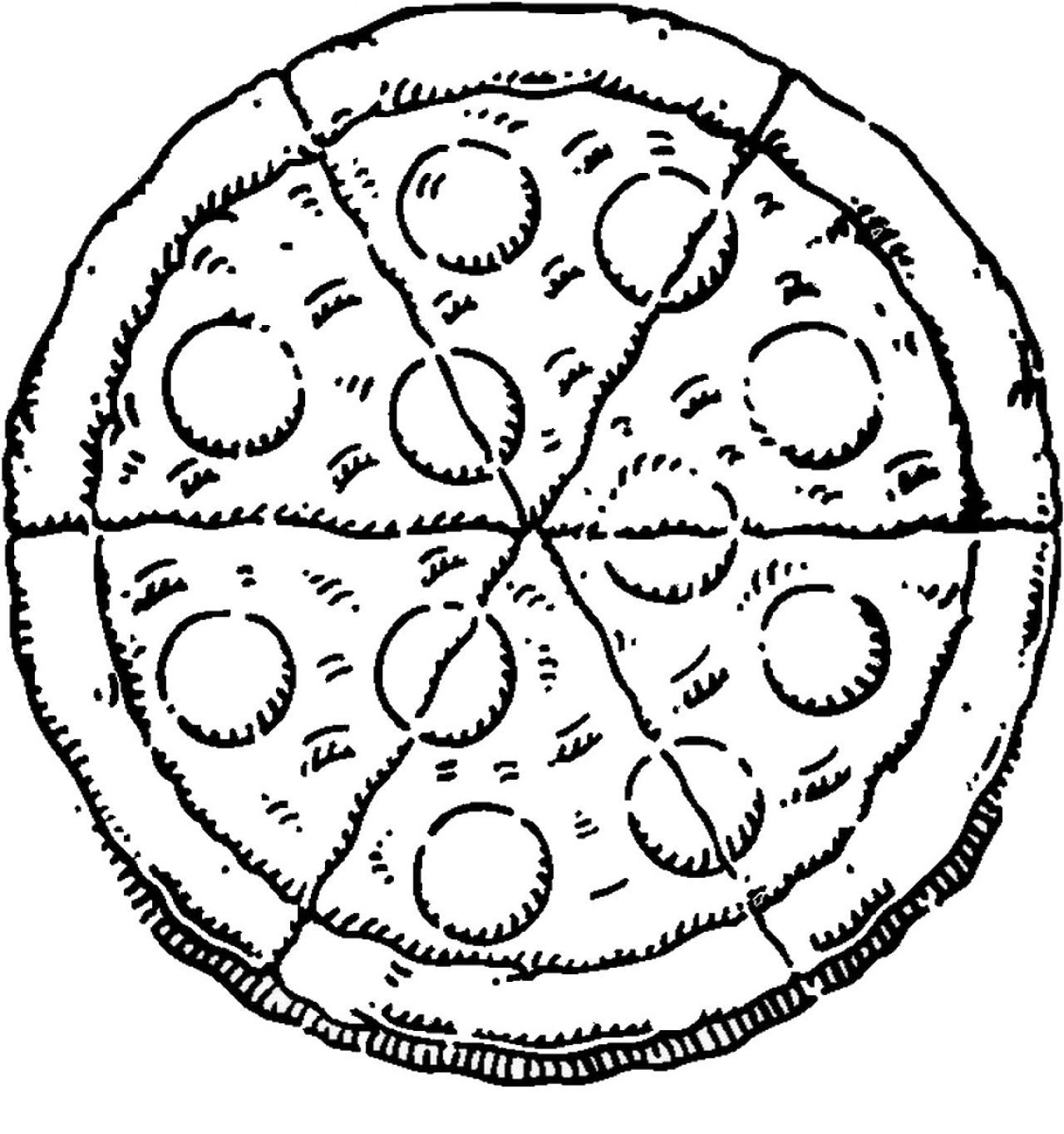 Printable Pizza Slice Coloring Pages