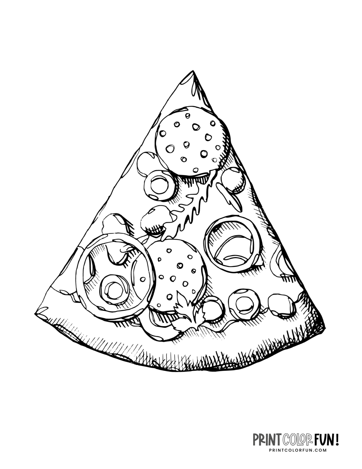 Pizza Slice Coloring Coloring Pages