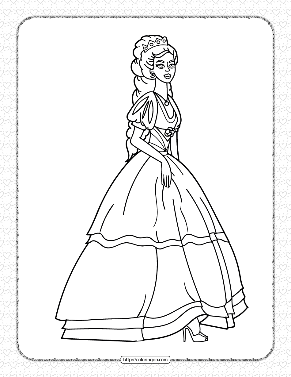Princess Queen Coloring Pages