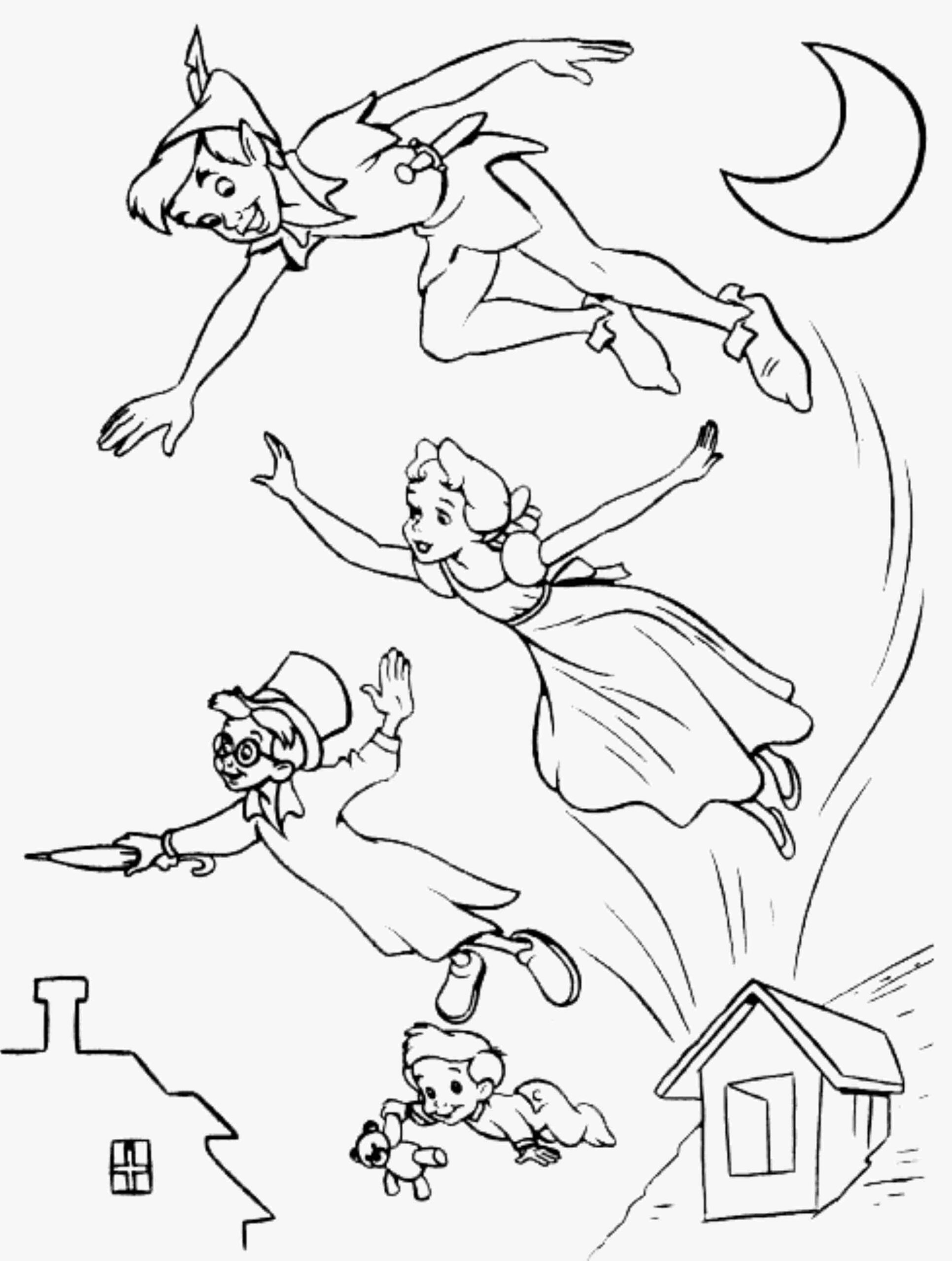 Print Download Fun Peter Pan Coloring Pages Downloaded For Free