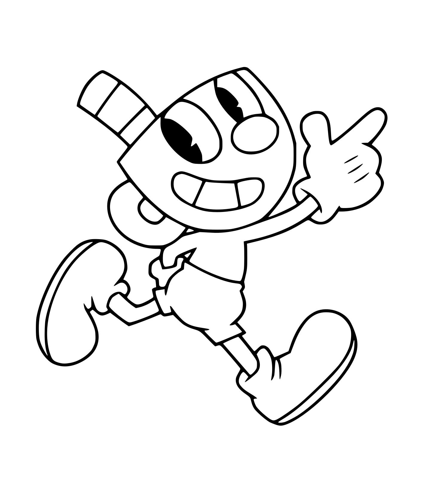 Printable Cuphead Coloring Pages Pdf Coloringfolder
