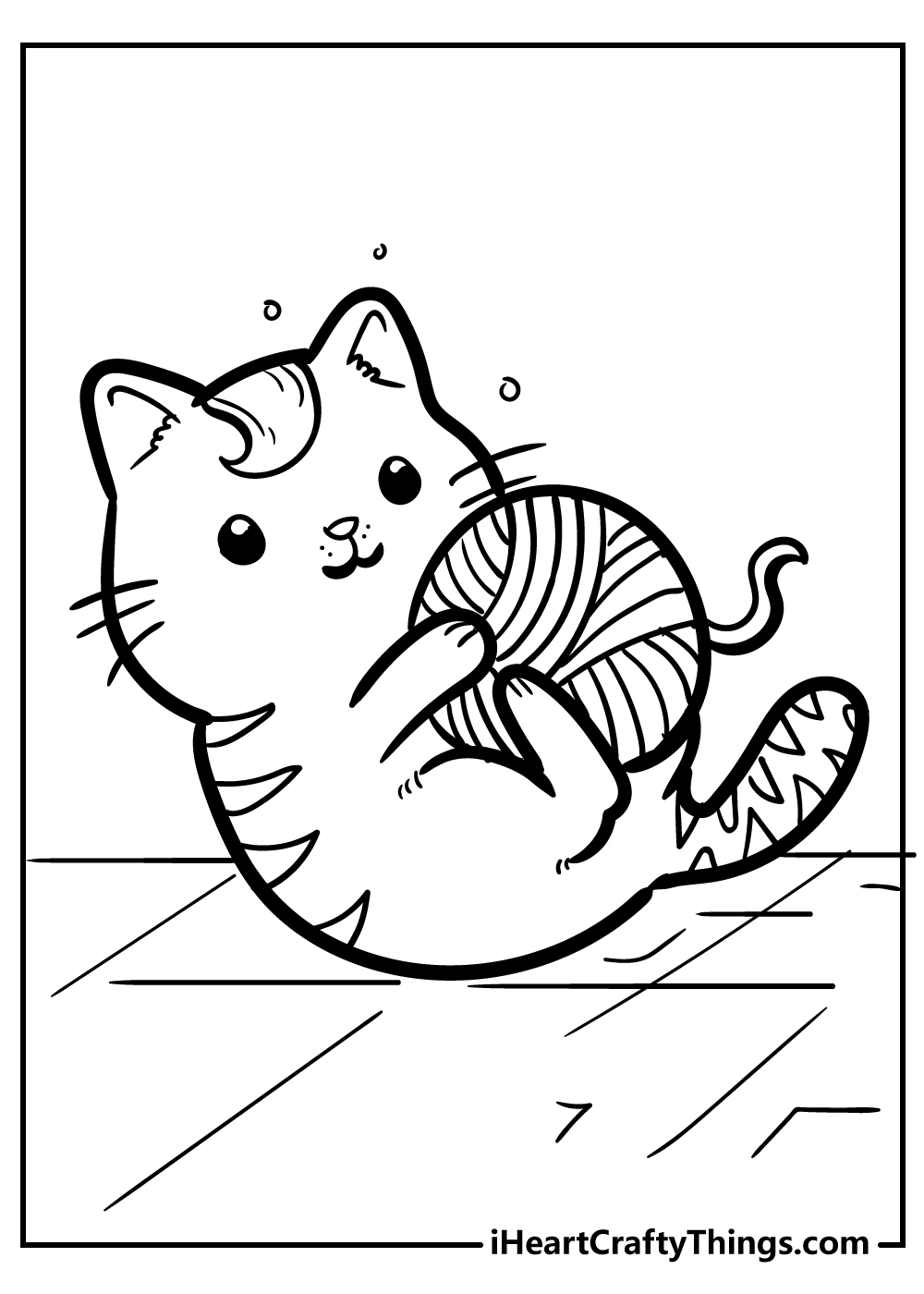 Printable Cute Cat Coloring Pages