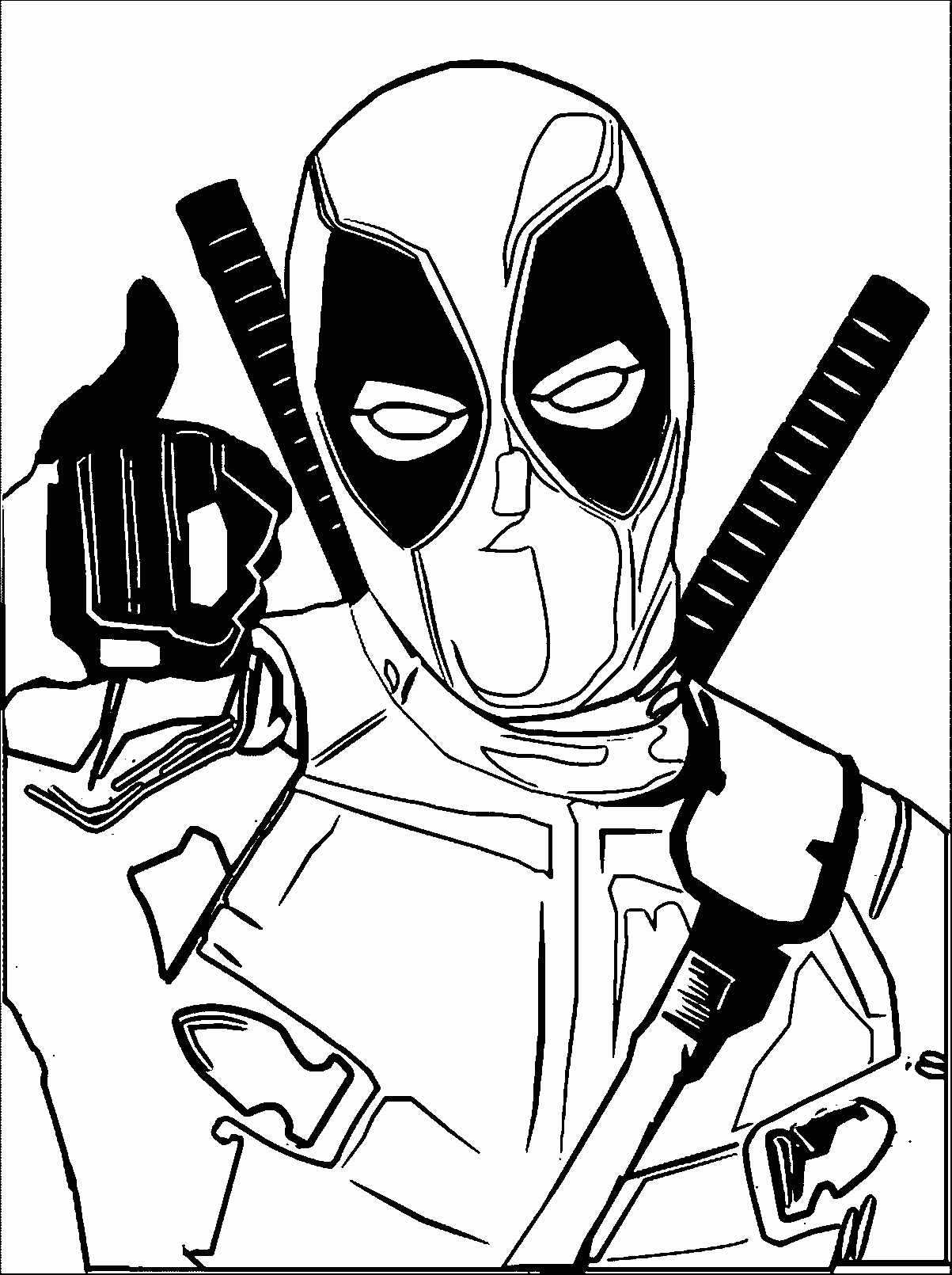 Printable Deadpool Coloring Pages