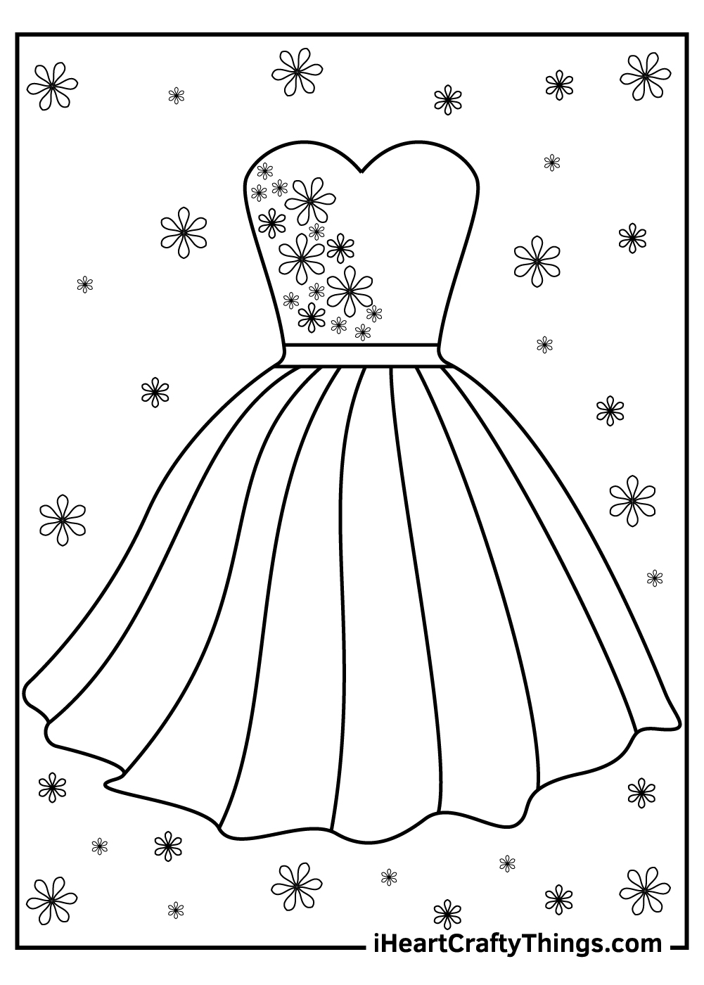 Printable Dress Coloring Pages Updated 2021