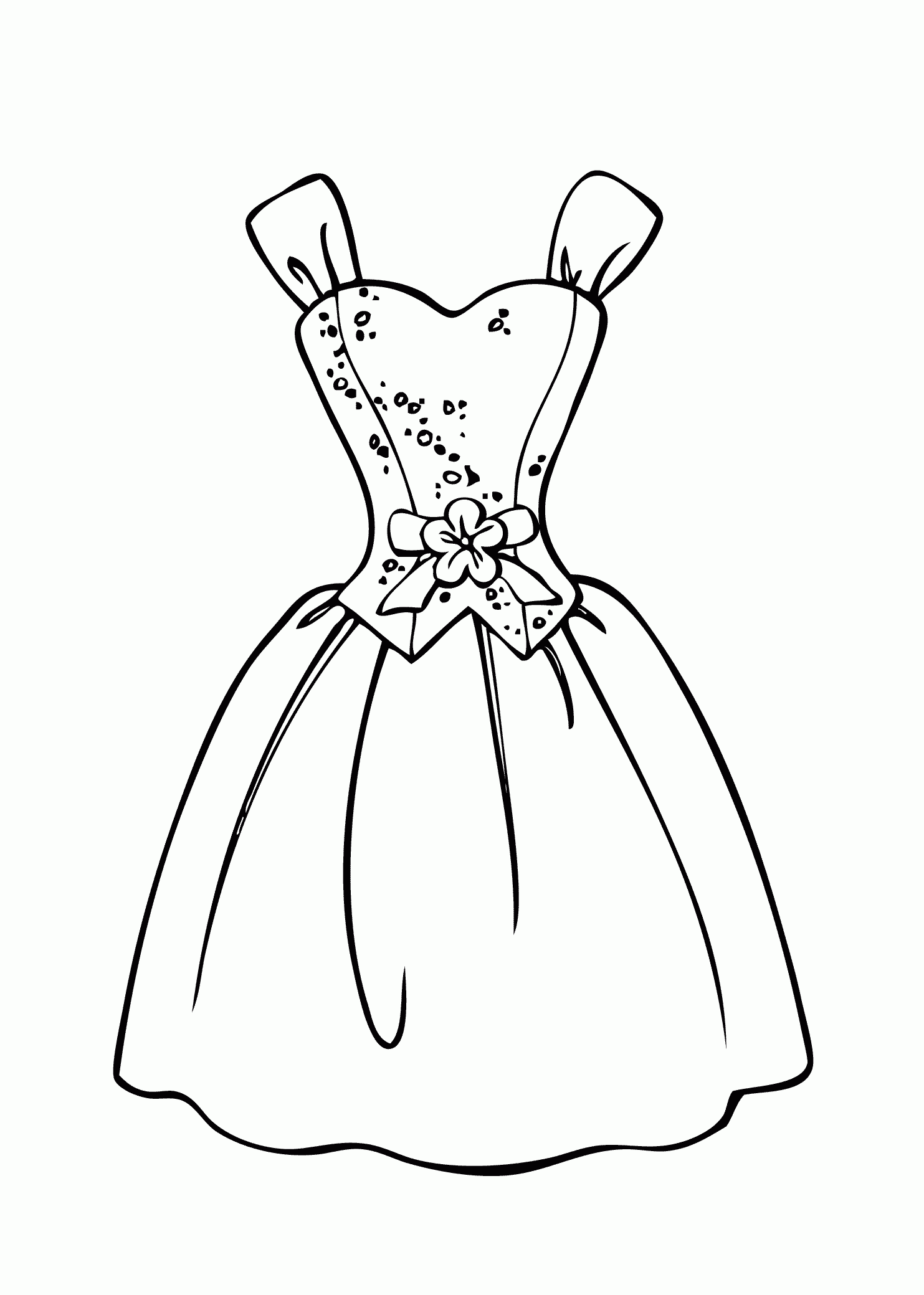 Printable Dress Coloring Pages
