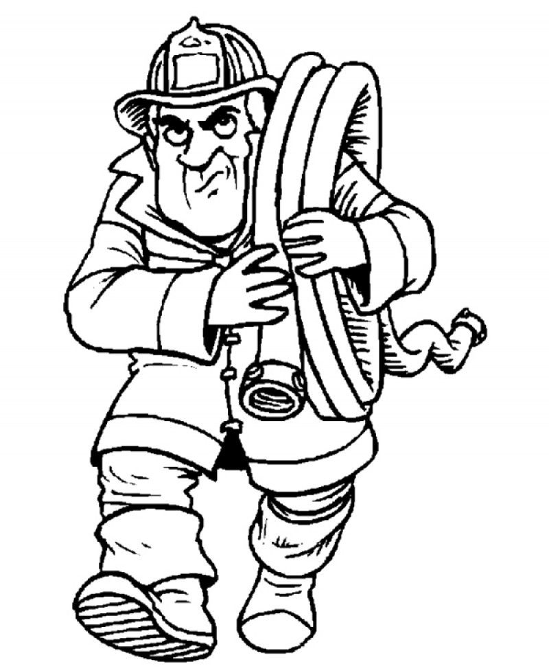 Printable Fireman Coloring Home