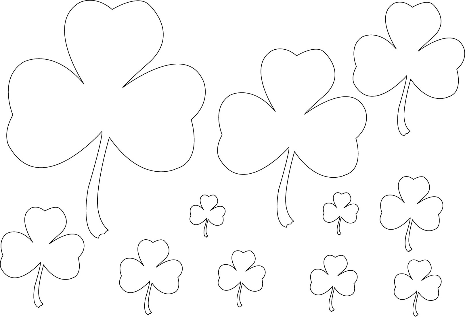 Printable Free Printable Printable Shamrock Coloring Page