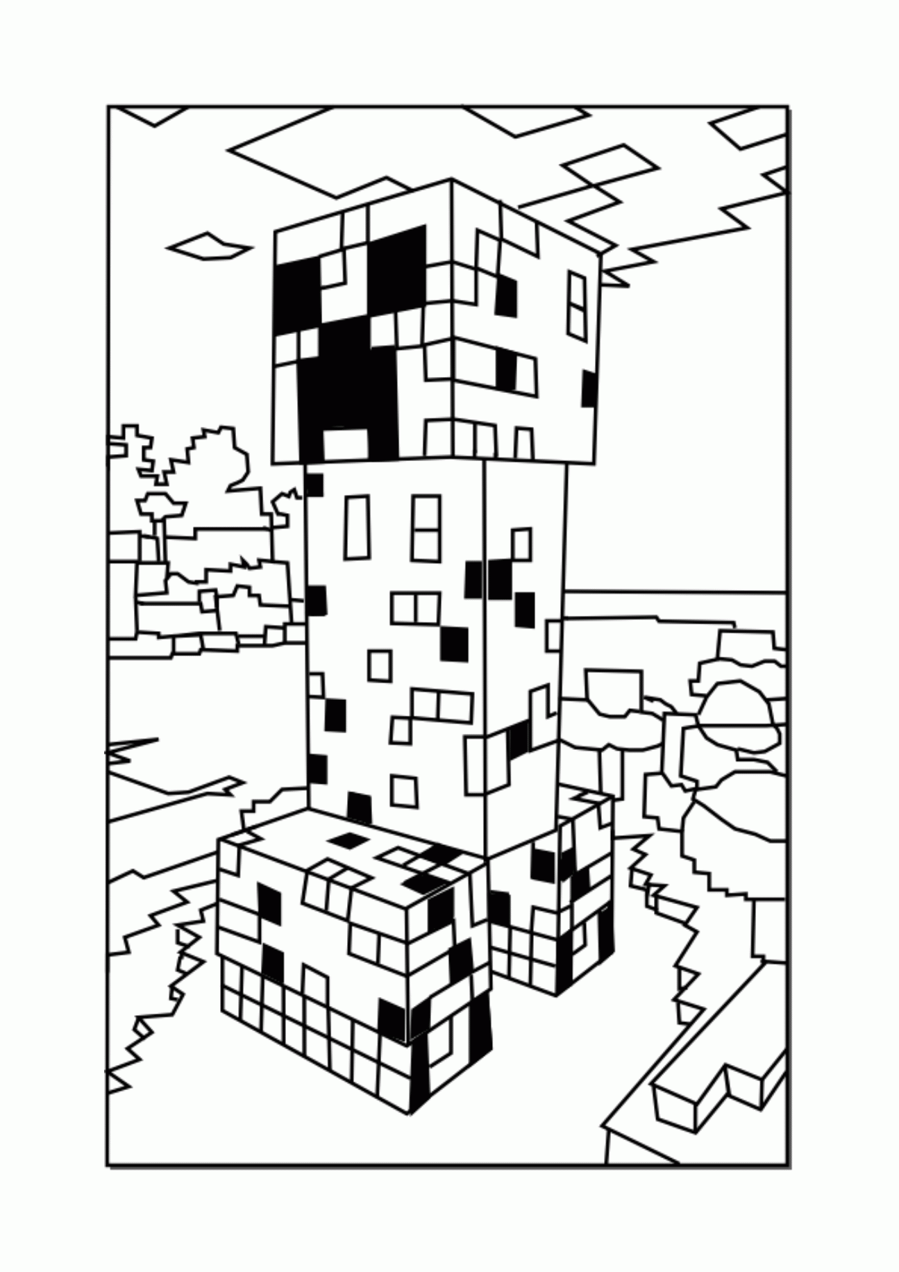 Printable Minecraft Coloring Pages