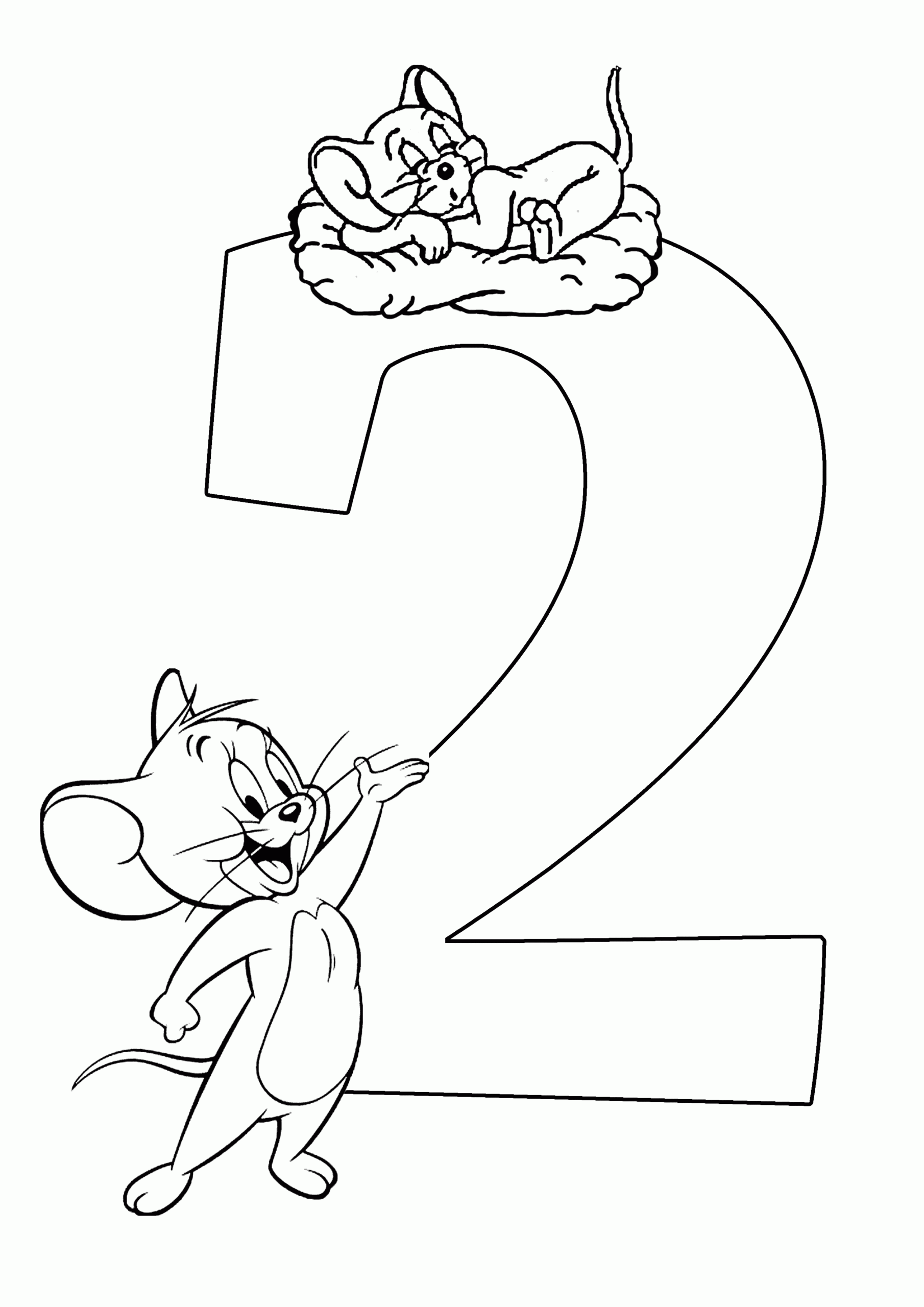 Printable Number Coloring Pages