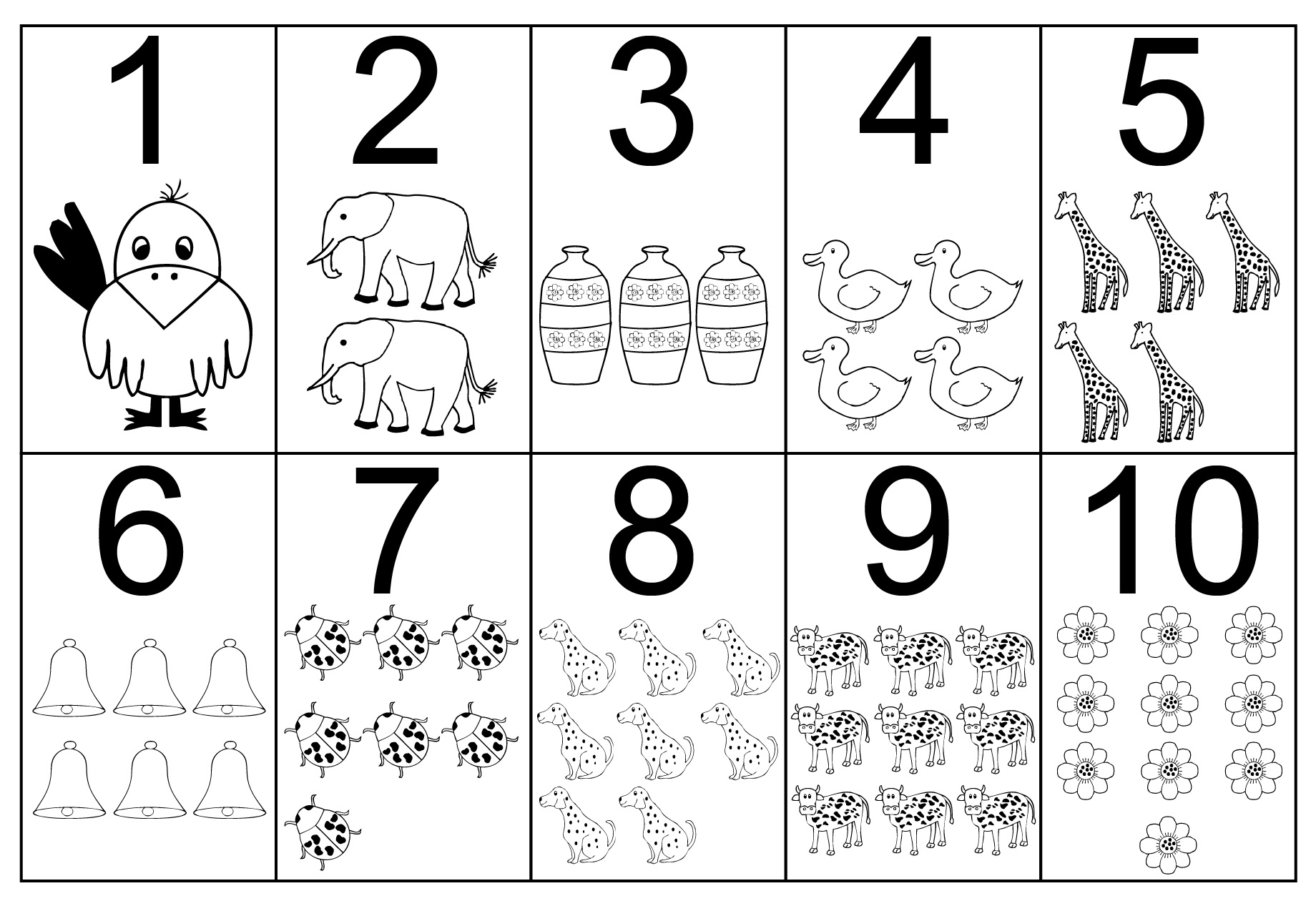 Numbers Coloring Page Free Printable