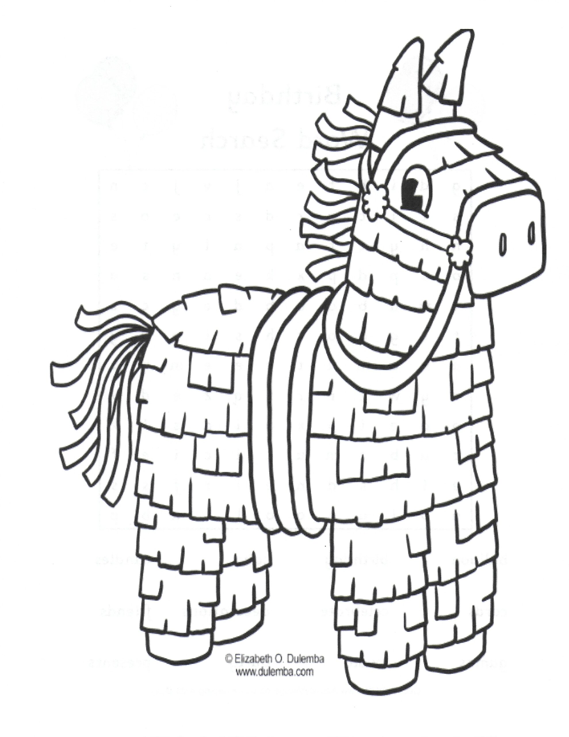 Printable Pinata Coloring Page Coloring Pages