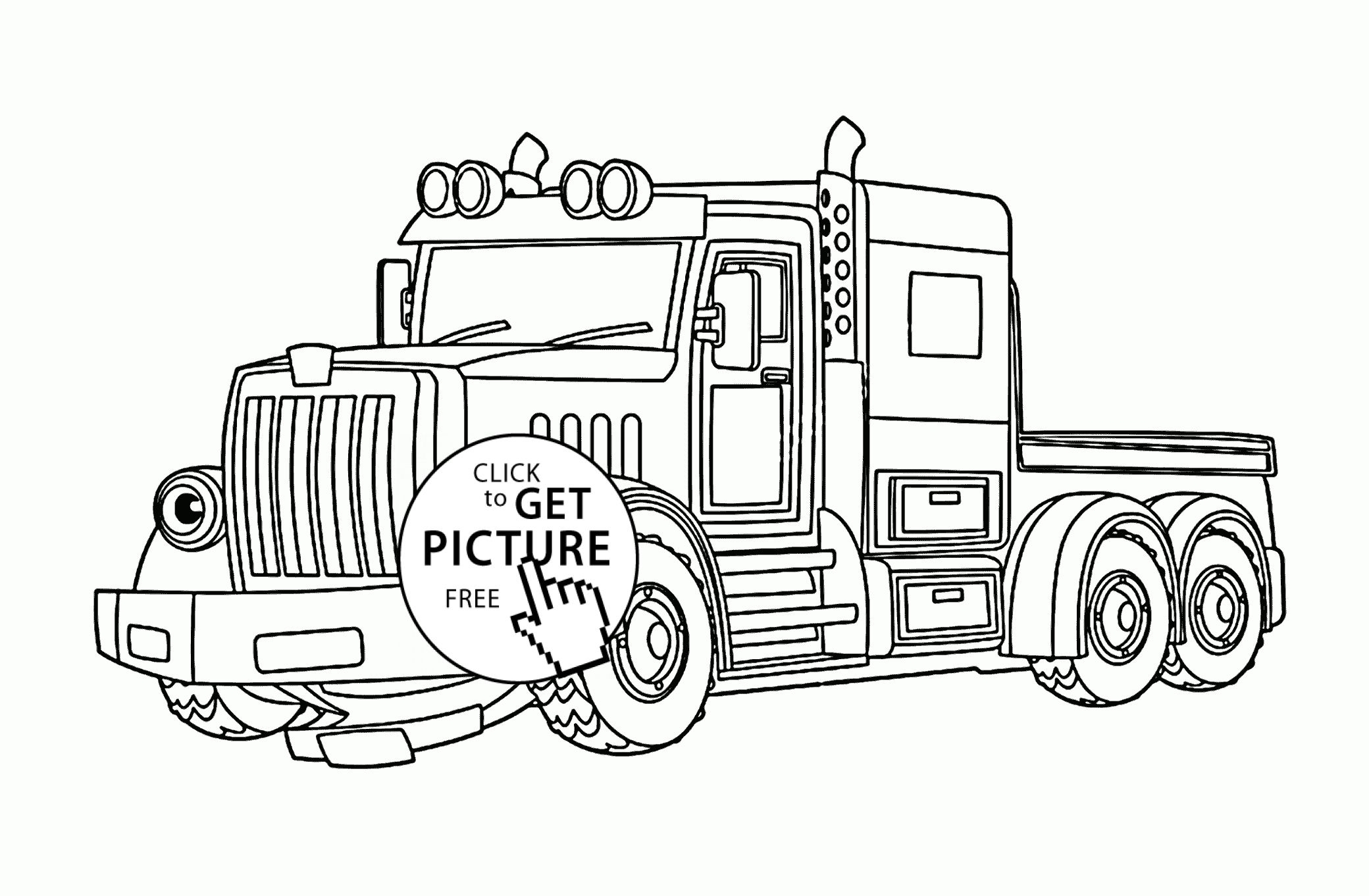 Printable Semi Truck Coloring Pages