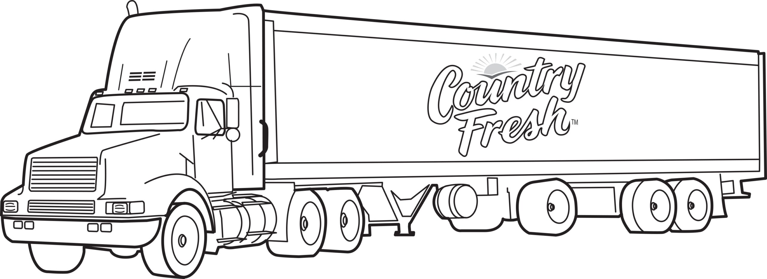 Printable Semi Truck Coloring Pages