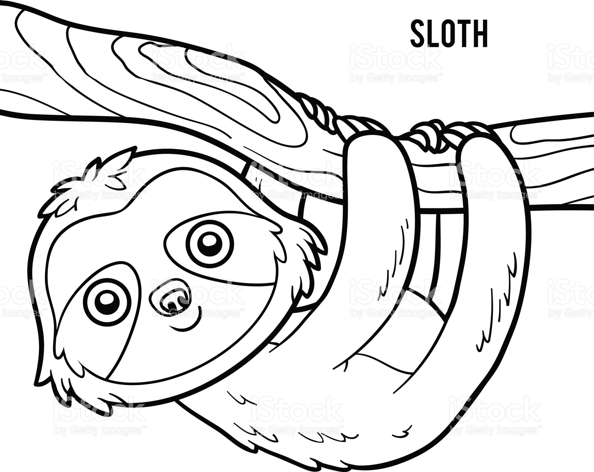Printable Sloth Coloring Pages