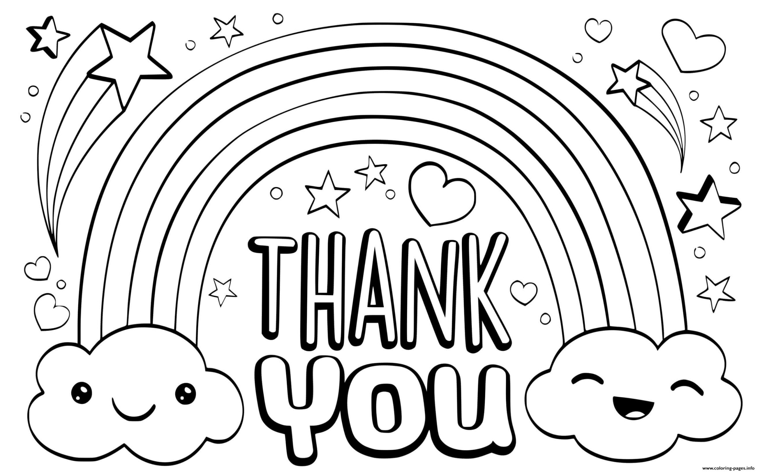 Printable Thank You Coloring Pages