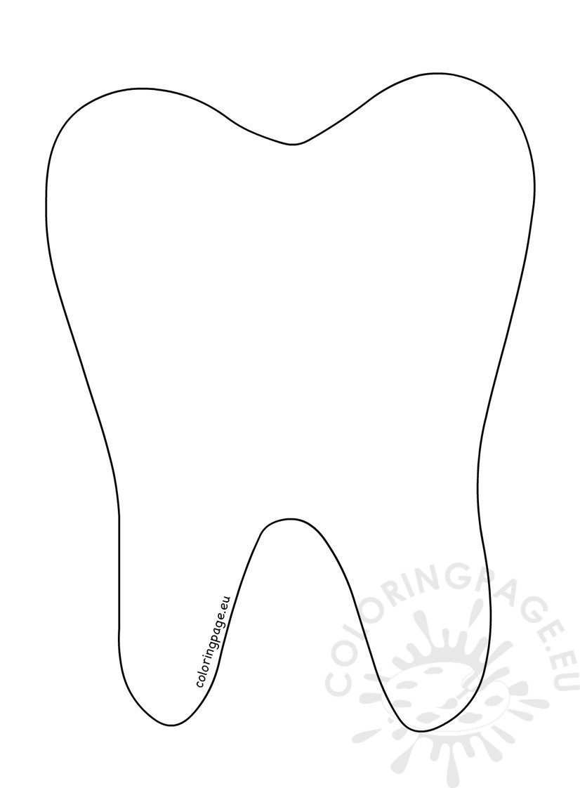 Tooth Coloring Page Printable