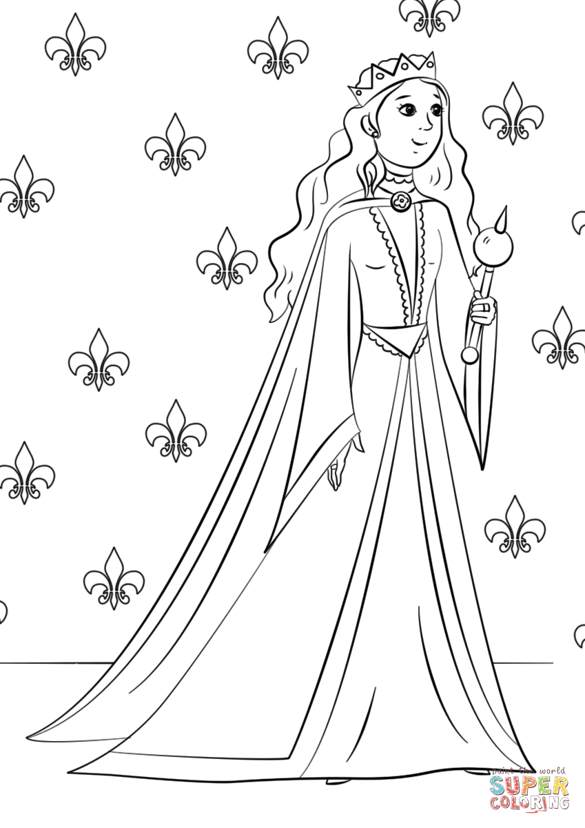Queen Elizabeth Coloring Page At GetDrawings Free Download