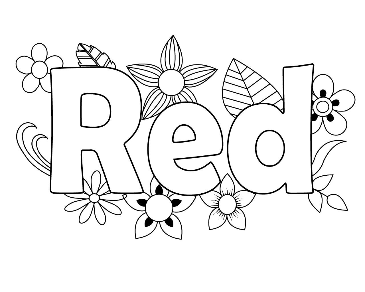 Red Coloring Pages Free Printable Coloring Pages