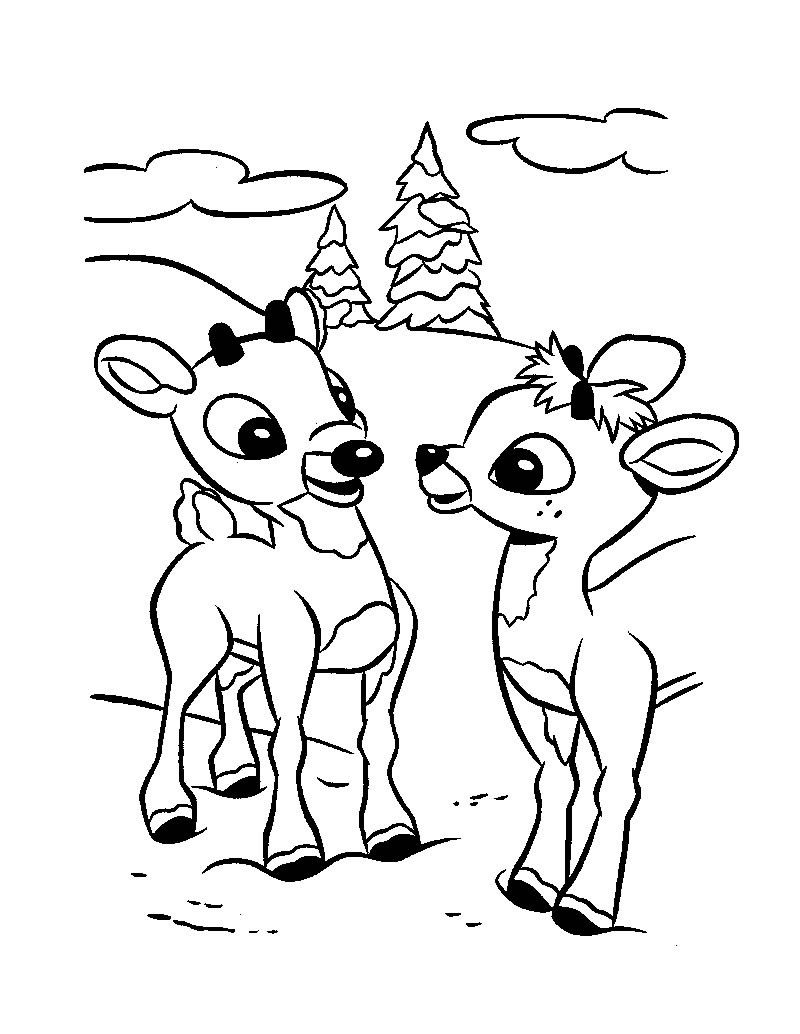 Reindeer Coloring Pages To Download And Print For Free
