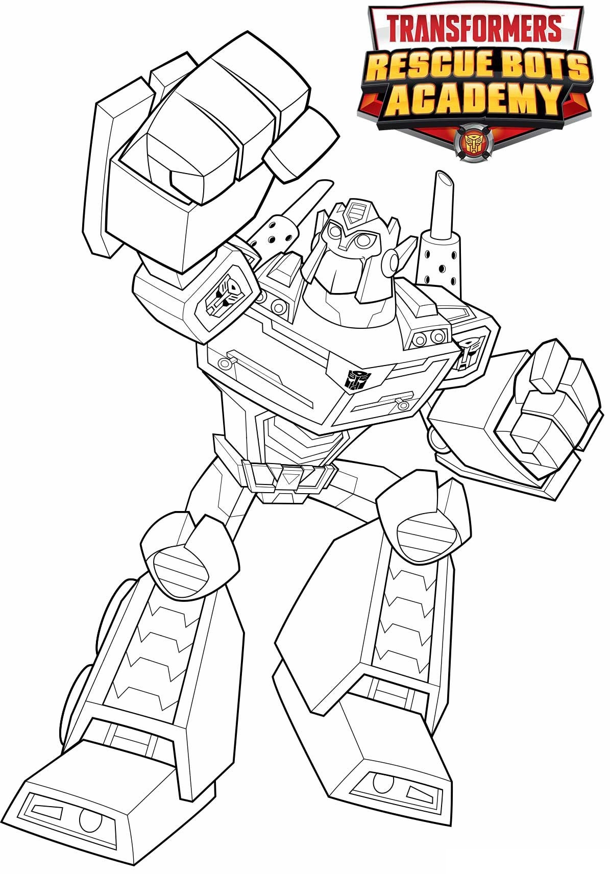 Rescue Bots Optimus Prime Coloring Page Free Printable Coloring Pages For Kids
