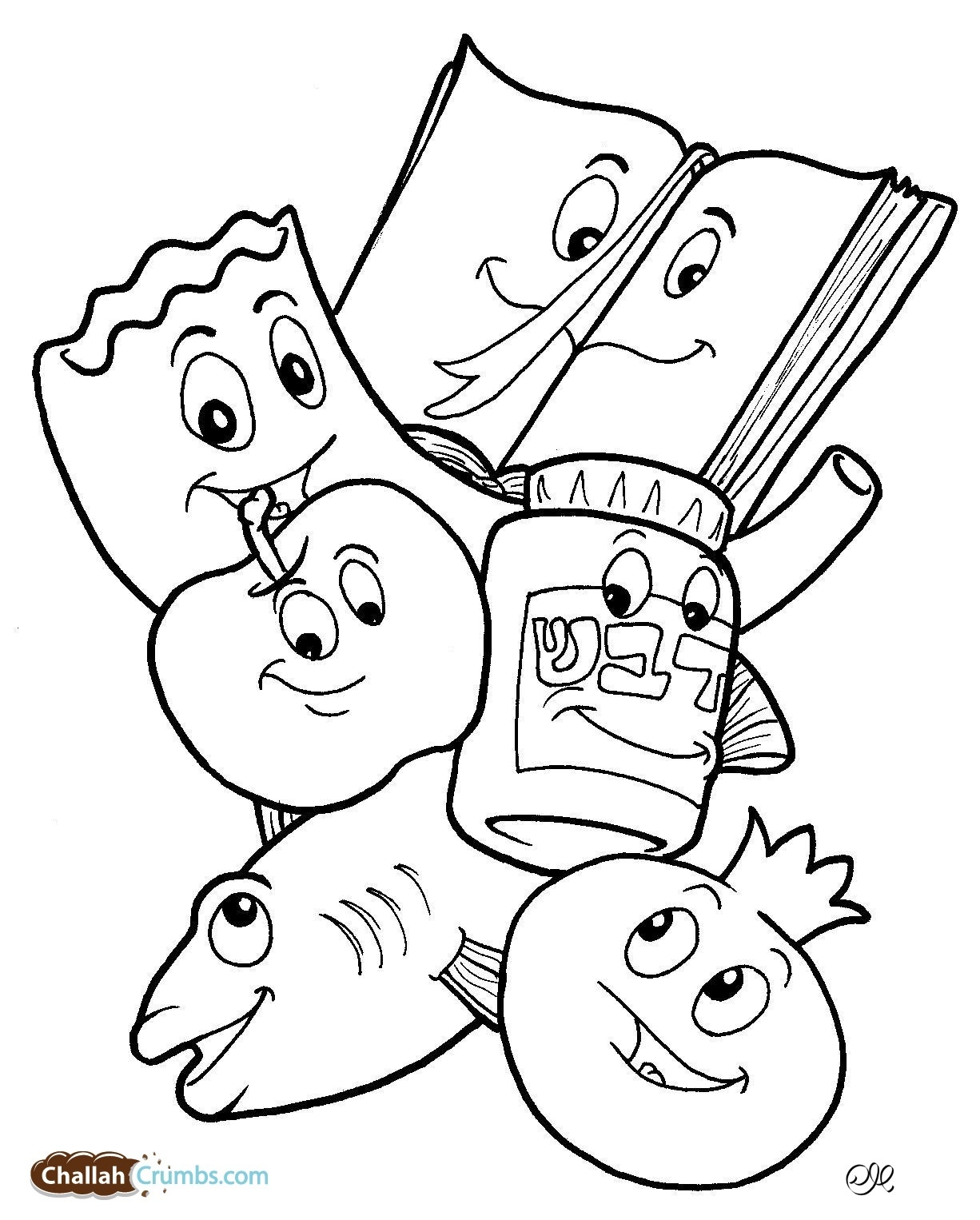 Rosh Hashanah Coloring Pages Printable