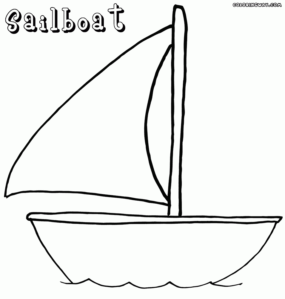 Sailboat Coloring Page Coloring Home