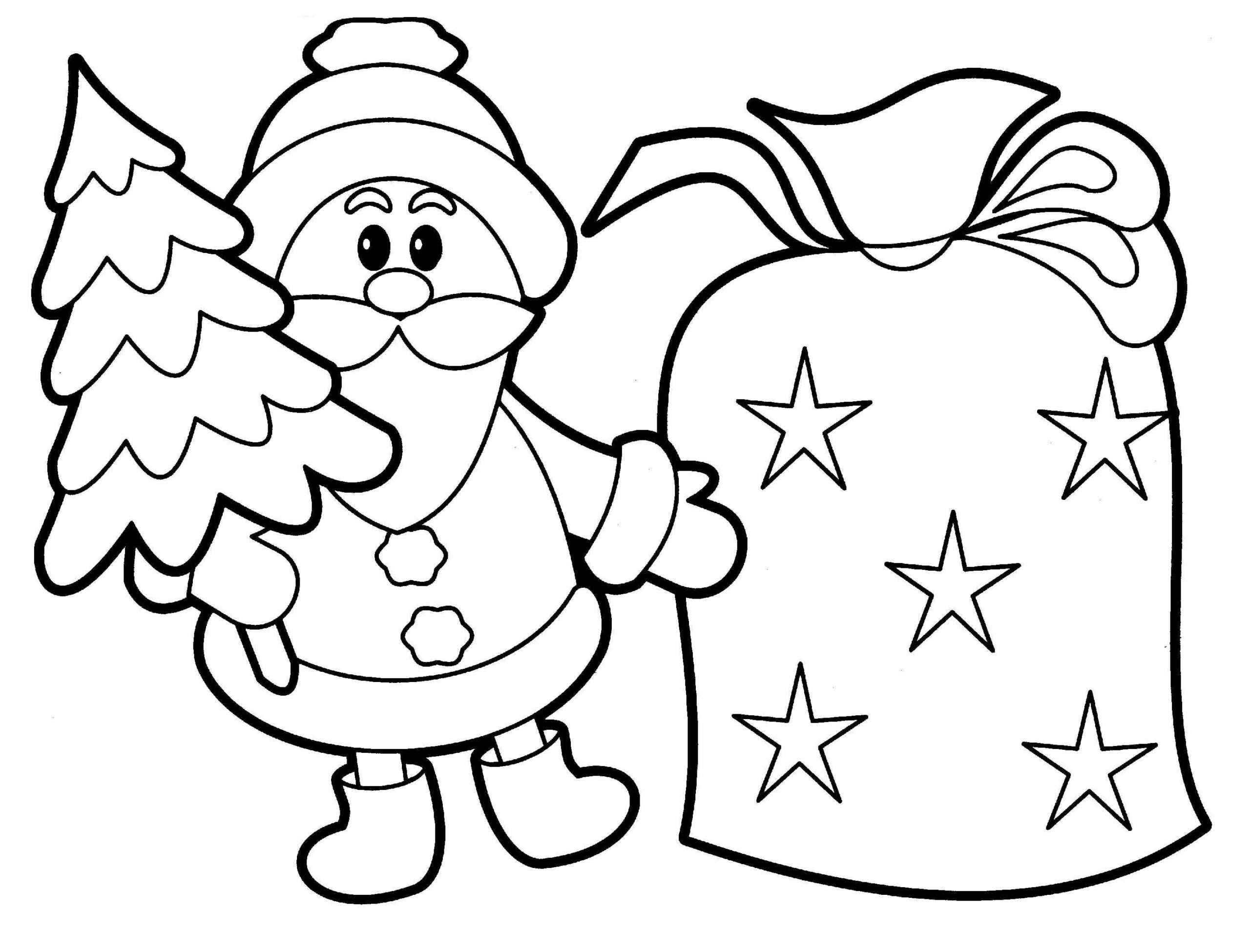 Printable Coloring Pages Santa