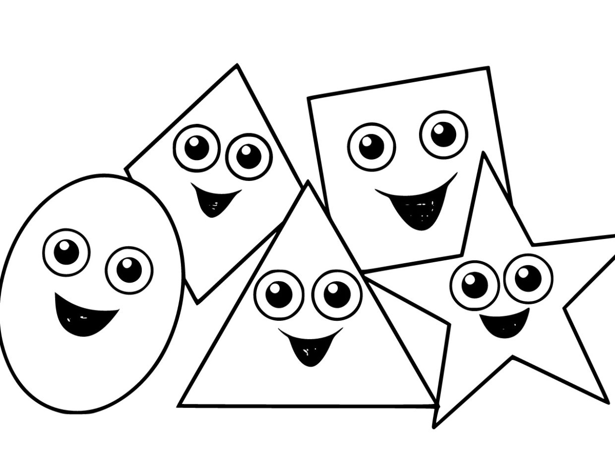 Shapes Coloring Pages Free Printable Sheets For Kids