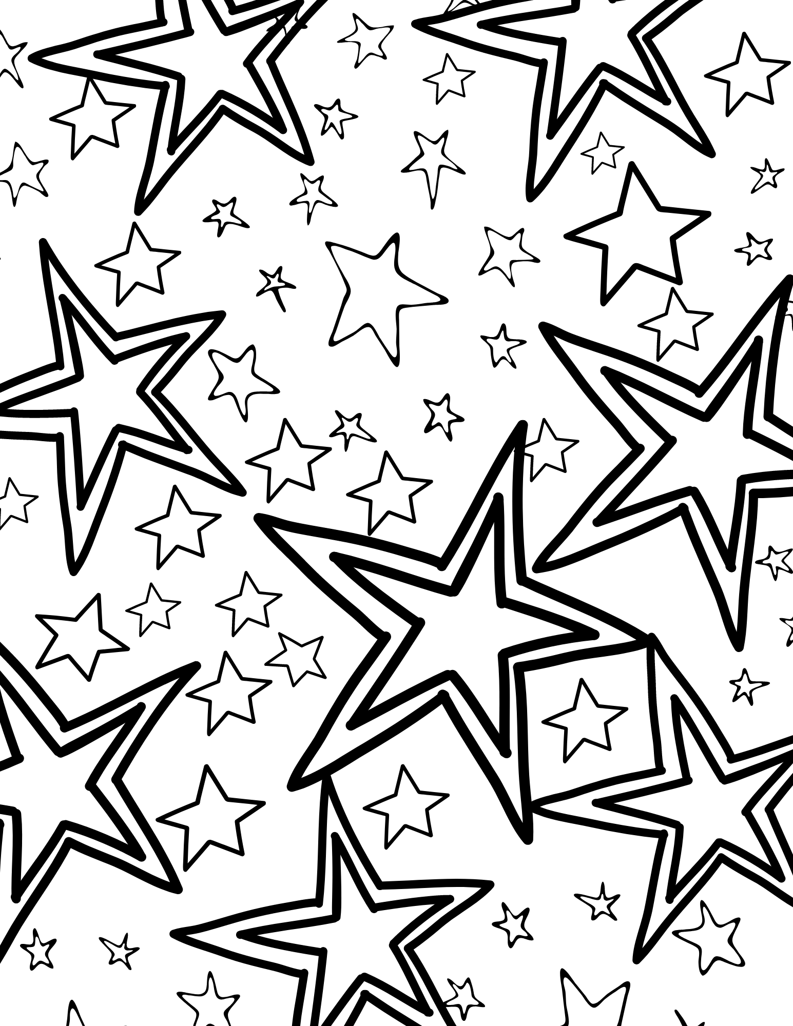 Shooting Stars Coloring Pages