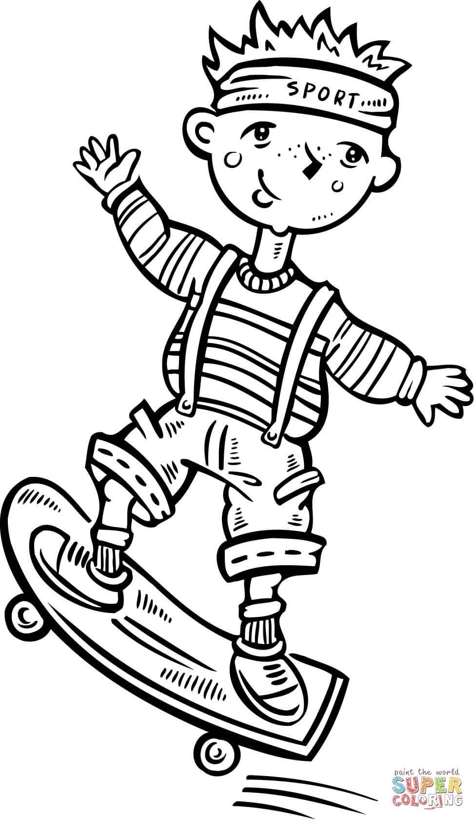 Skateboarding Coloring Pages Free Printables