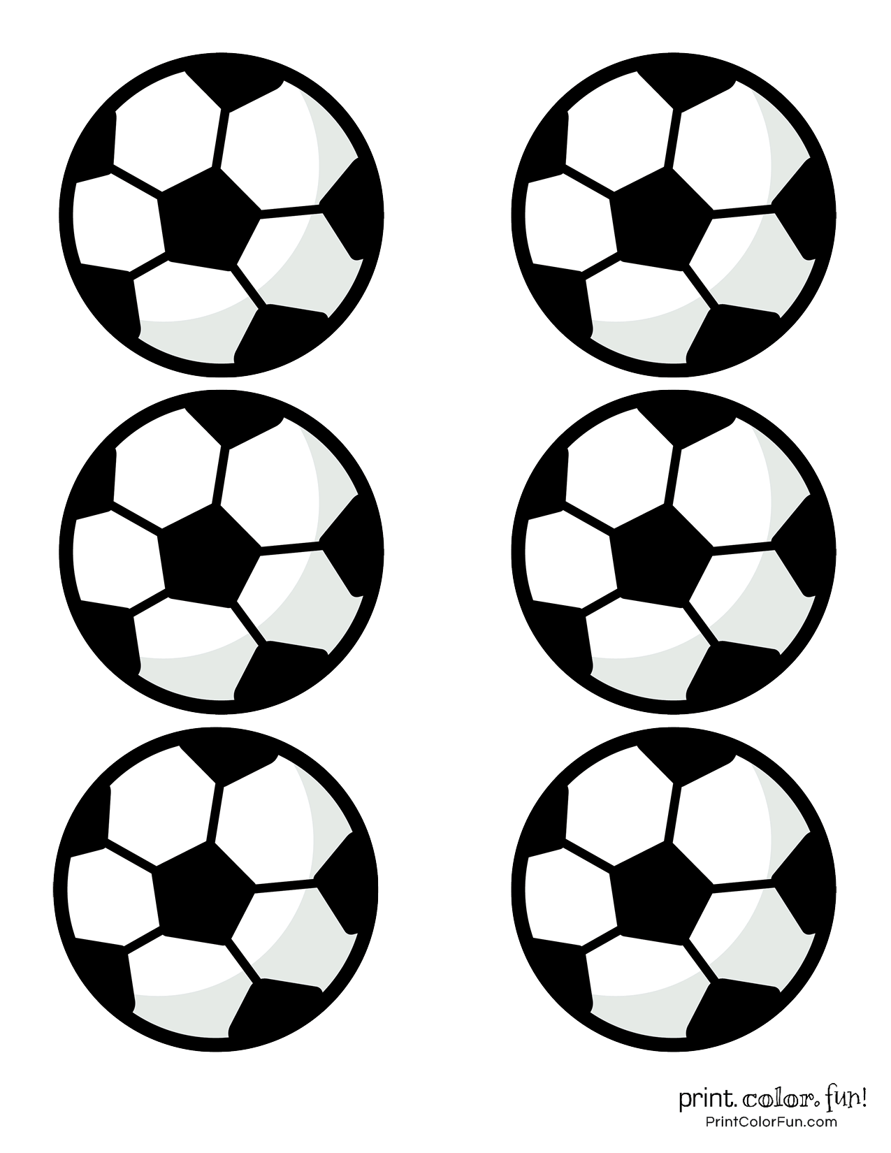 Soccer Ball Coloring Pages Print Color Fun