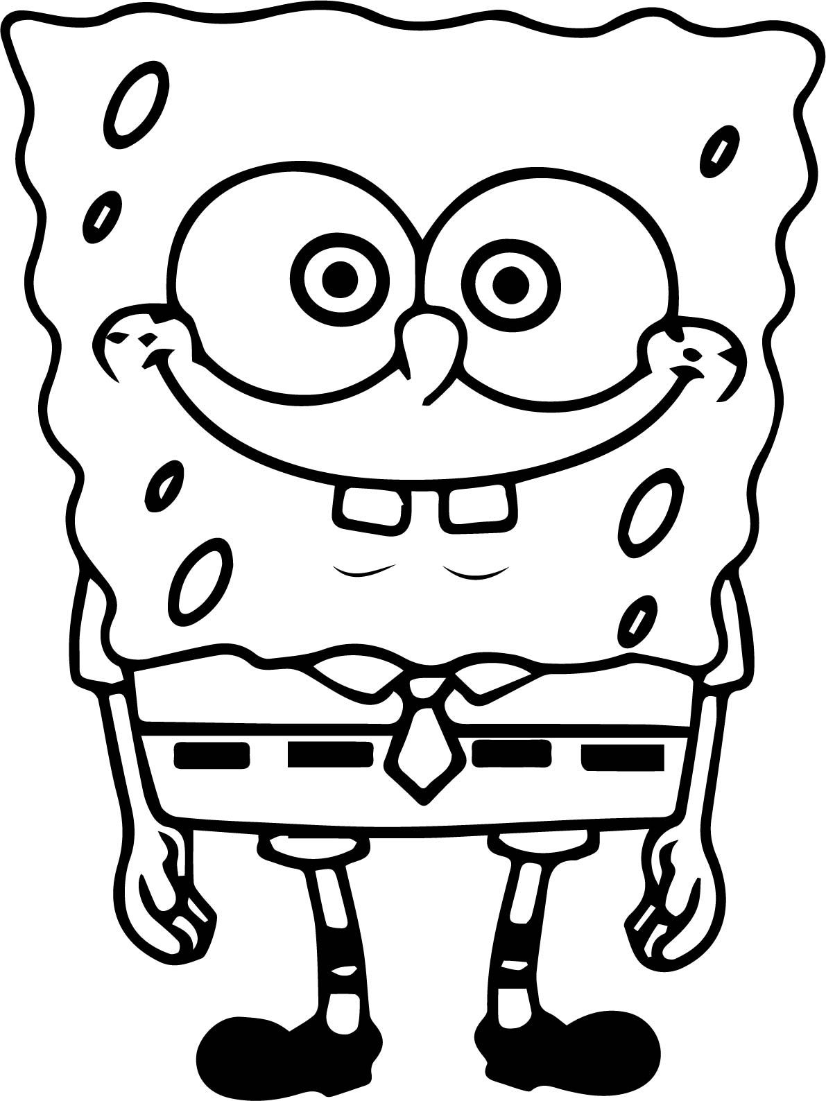 Spongebob Coloring Pages Easy Kidsworksheetfun