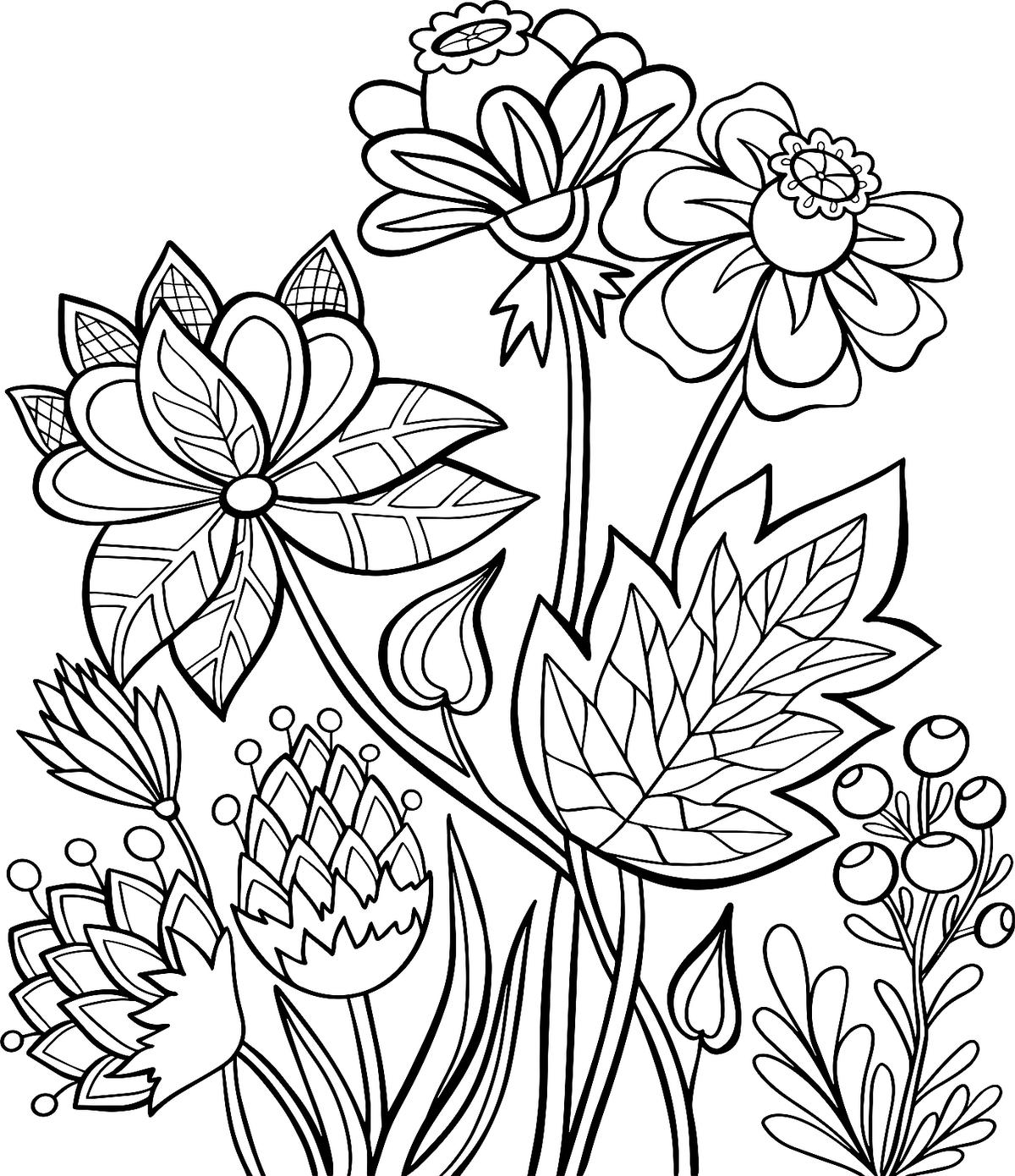 Summer Flowers Coloring Pages 10 Free Fun Printable Coloring Pages Of Flowers Printables