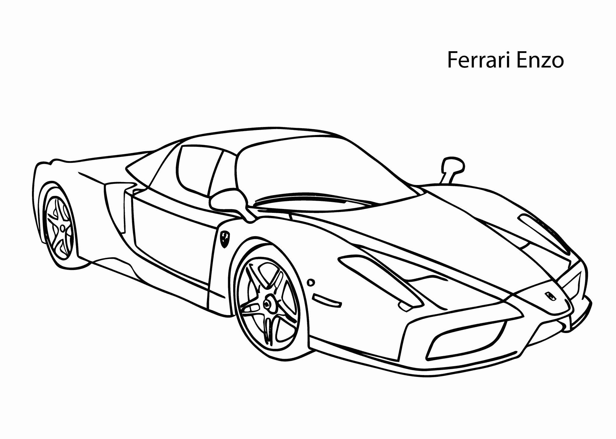 Super Car Ferrari Enzo Coloring Page Cool Car Printable Free Race Car Coloring Pages Coloring