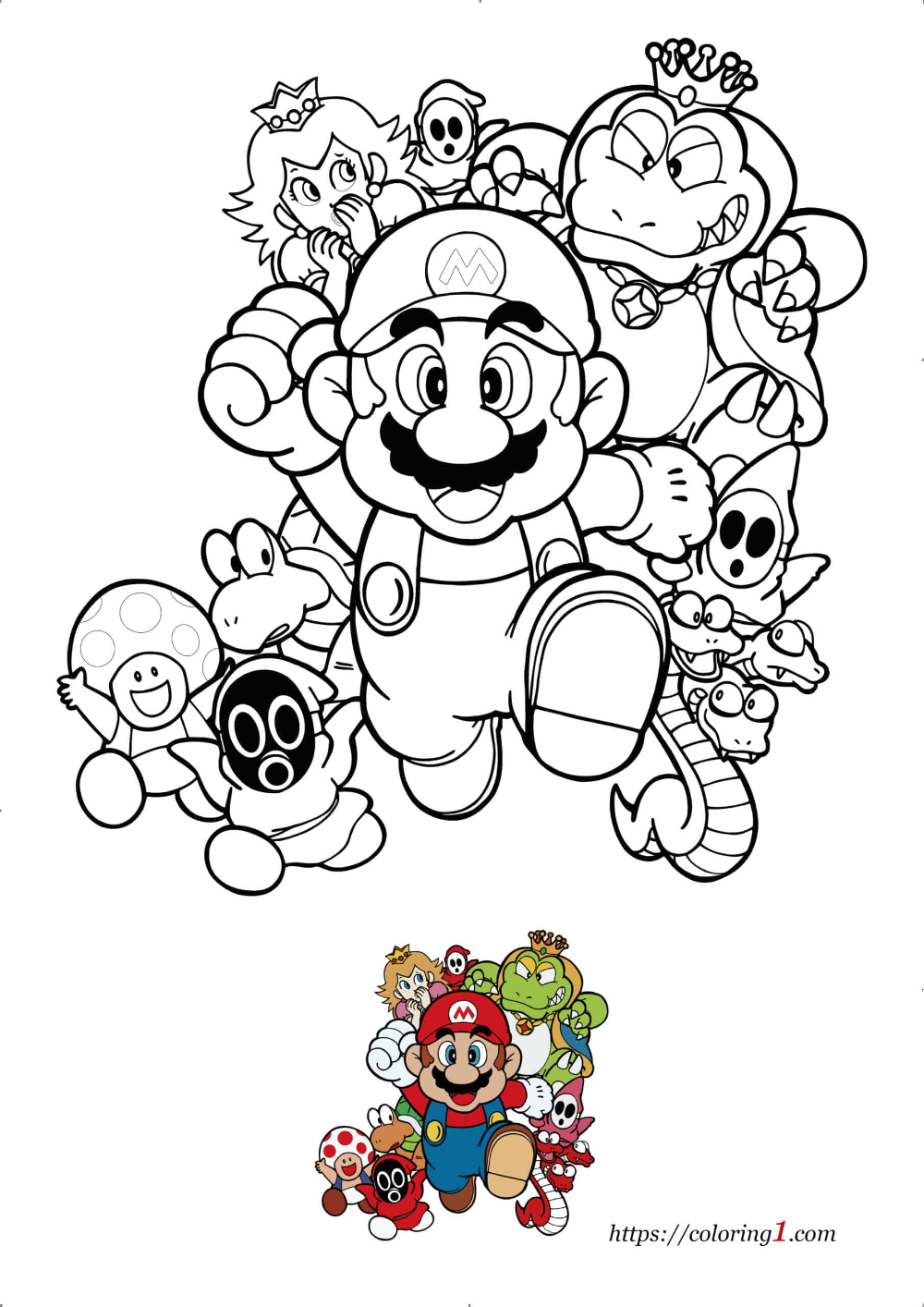 Super Mario Bros Coloring Pages 2 Free Coloring Sheets 2021 Super Mario Coloring Pages
