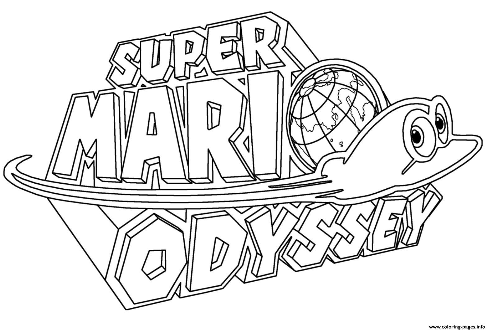 Mario Odyssey Printable Coloring Pages
