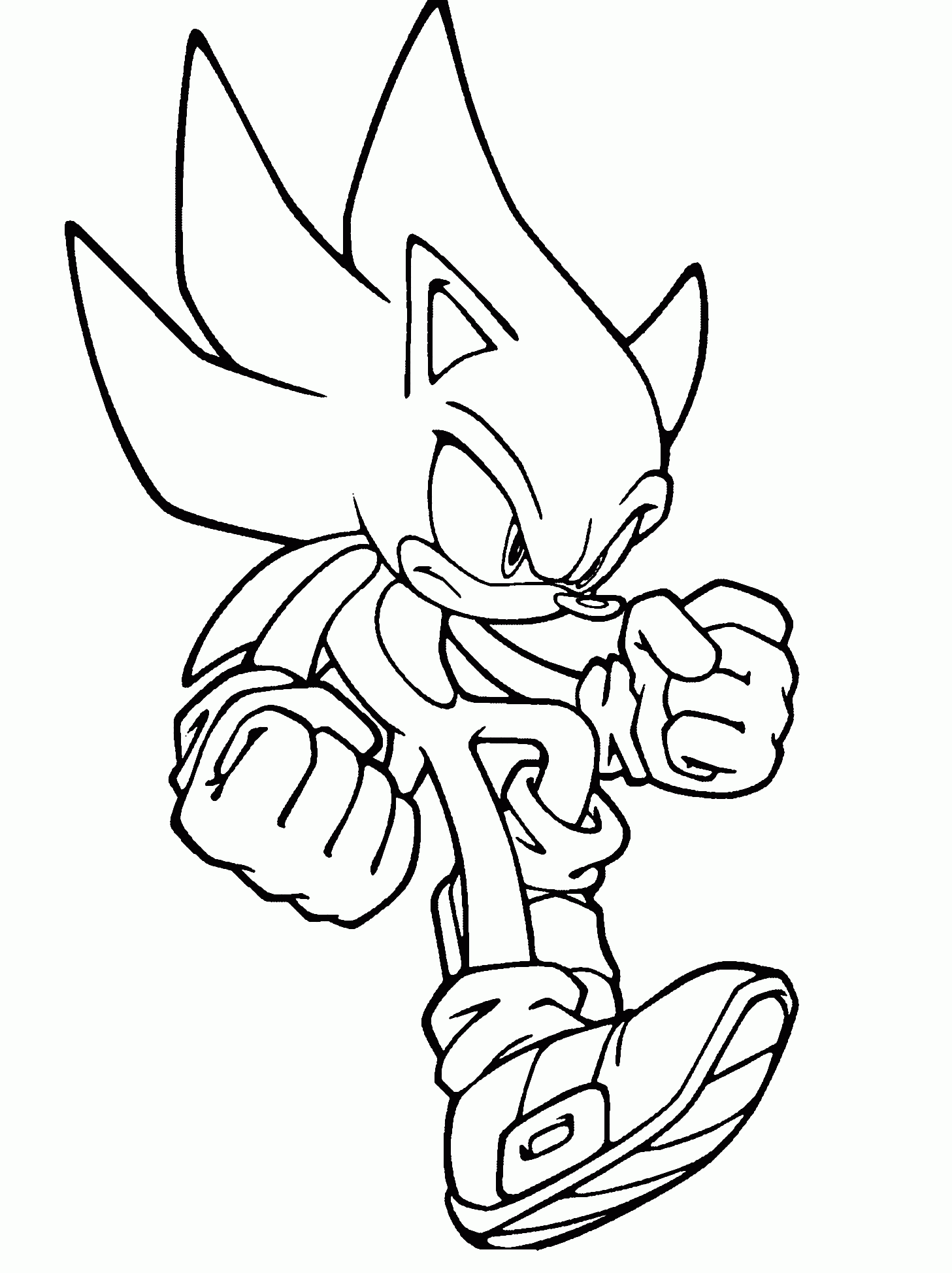 Super Sonic Coloring Page Coloring Home