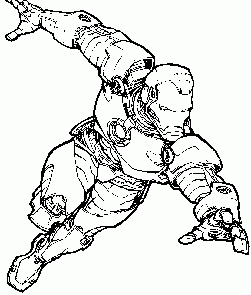 Superheroes Colouring Pages Printable