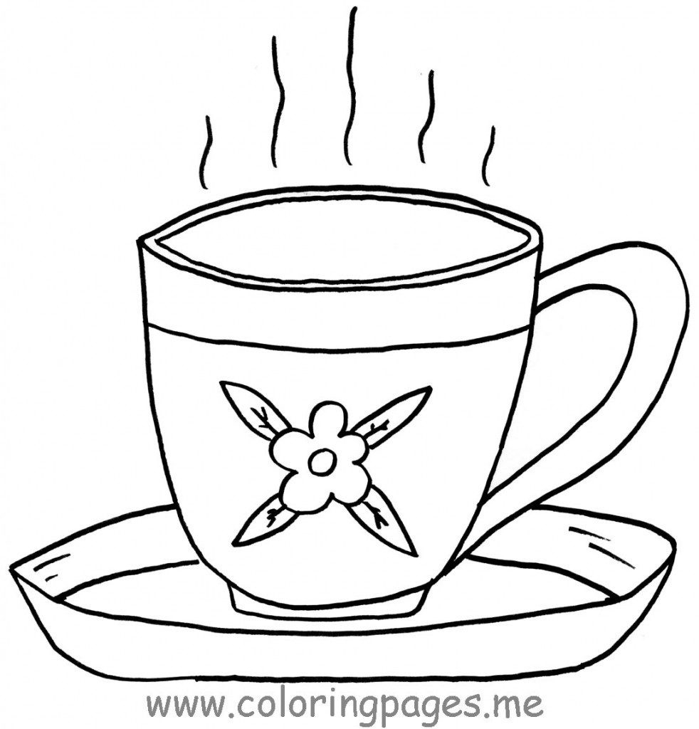 Tea Cup Coloring Page At GetColorings Free Printable Colorings Pages To Print And Color