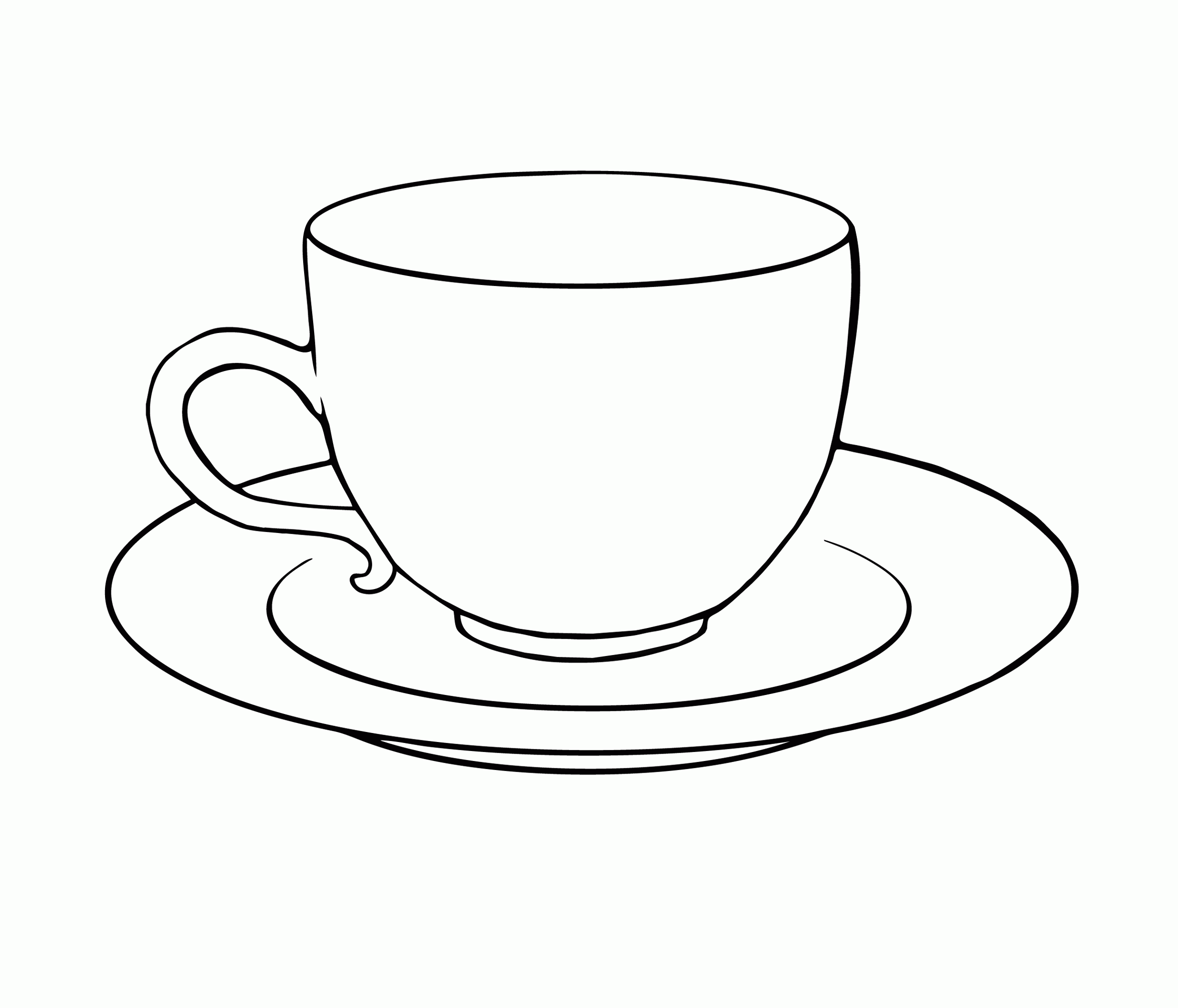 Teacup Coloring Page Coloring Home