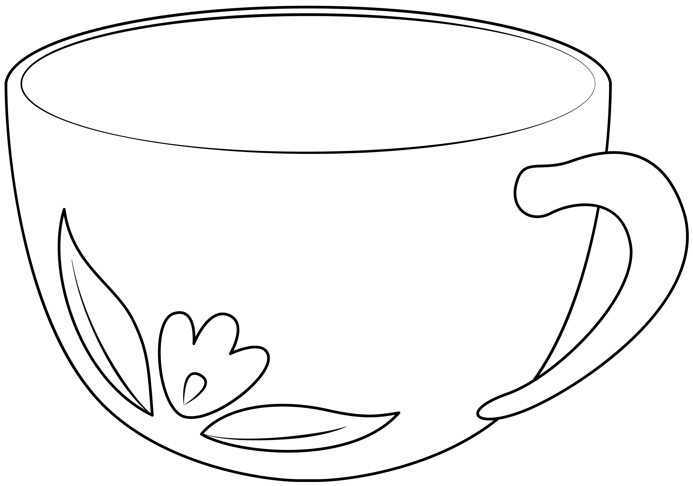 Teacup Coloring Page ColouringPages