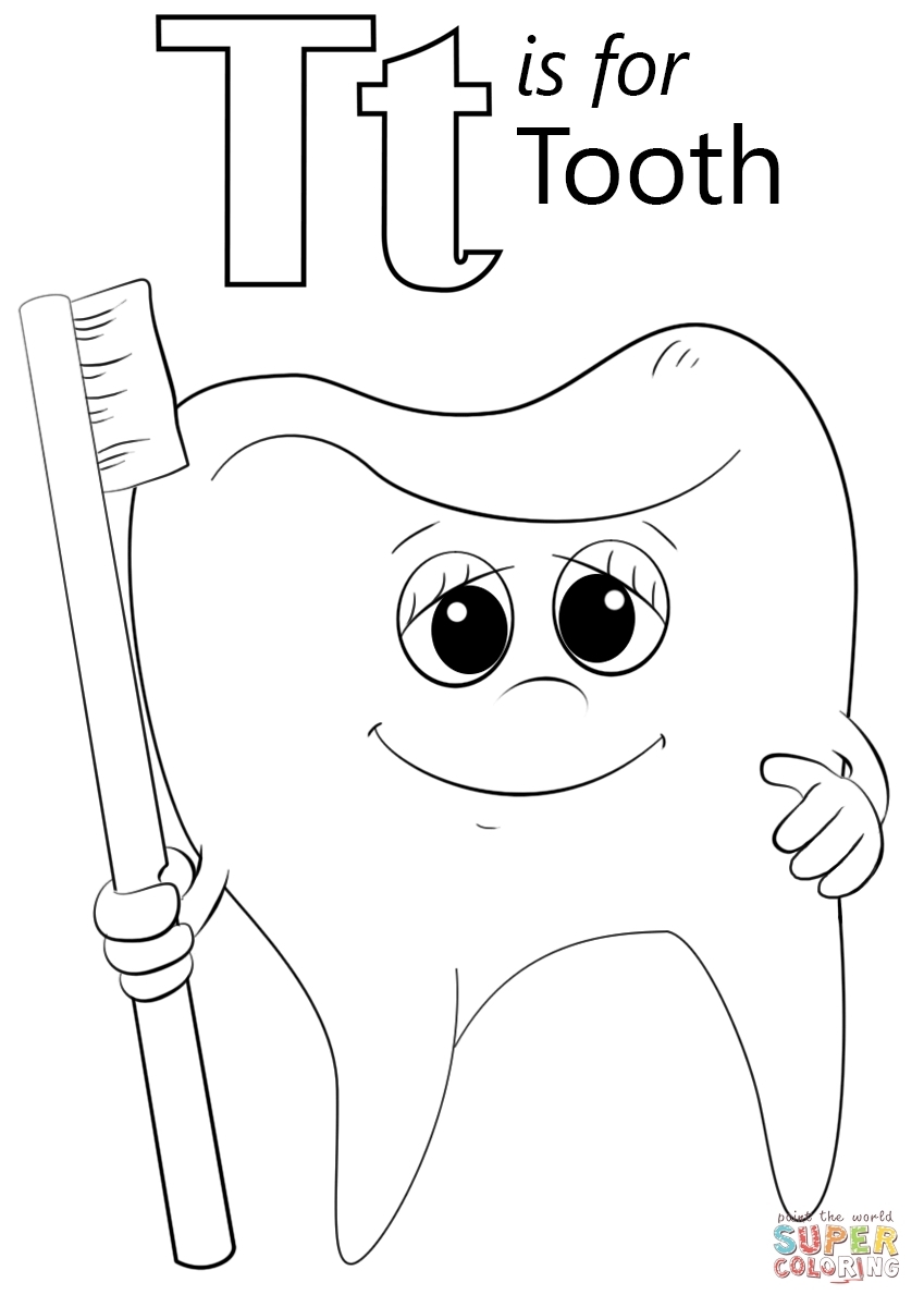 Teeth Coloring Page Preschool Coloring Pages