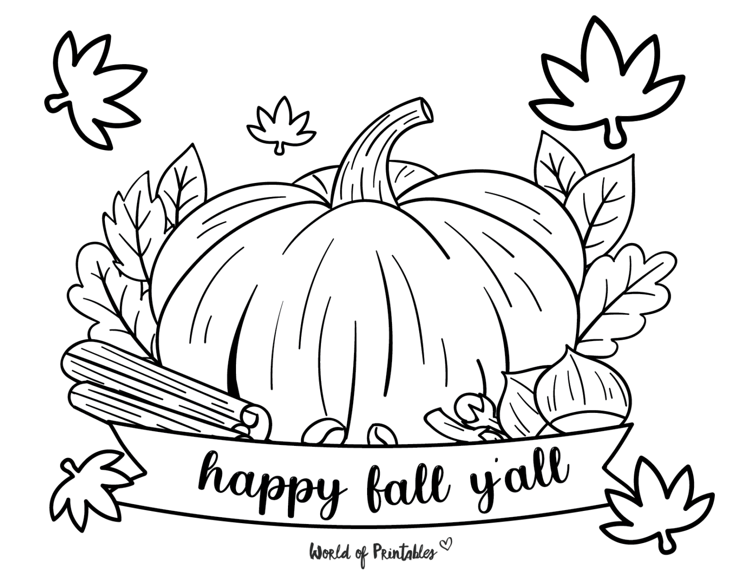 The Best Fall Coloring Pages For Kids Adults World Of Printables