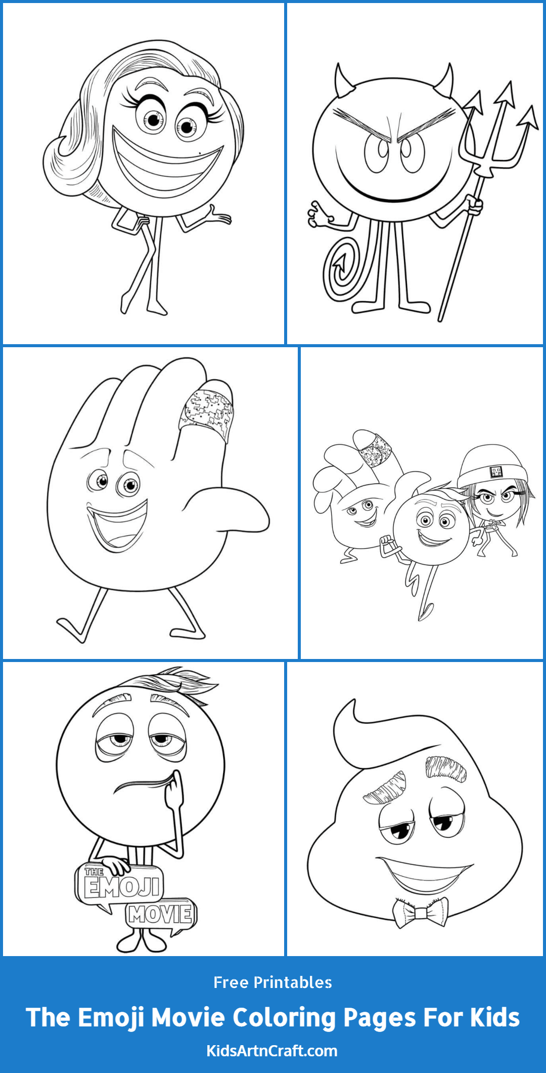 Emoji Movie Printable Coloring Pages