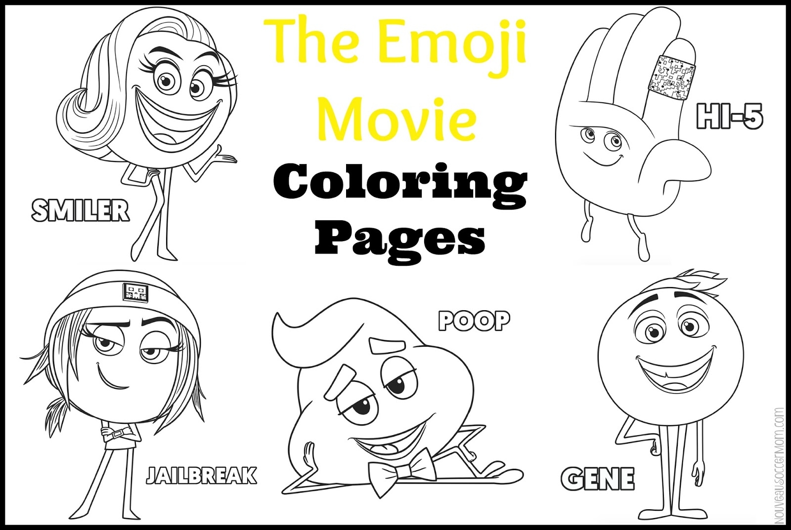 The Emoji Movie Coloring Sheets And Sneak Peek